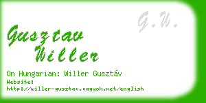gusztav willer business card